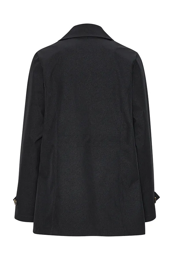Ilse Jacobsen Dark Indigo Short Trench RainCoat