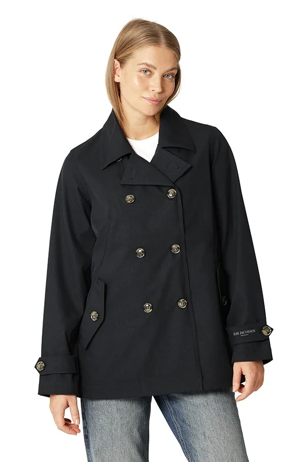 Ilse Jacobsen Dark Indigo Short Trench RainCoat
