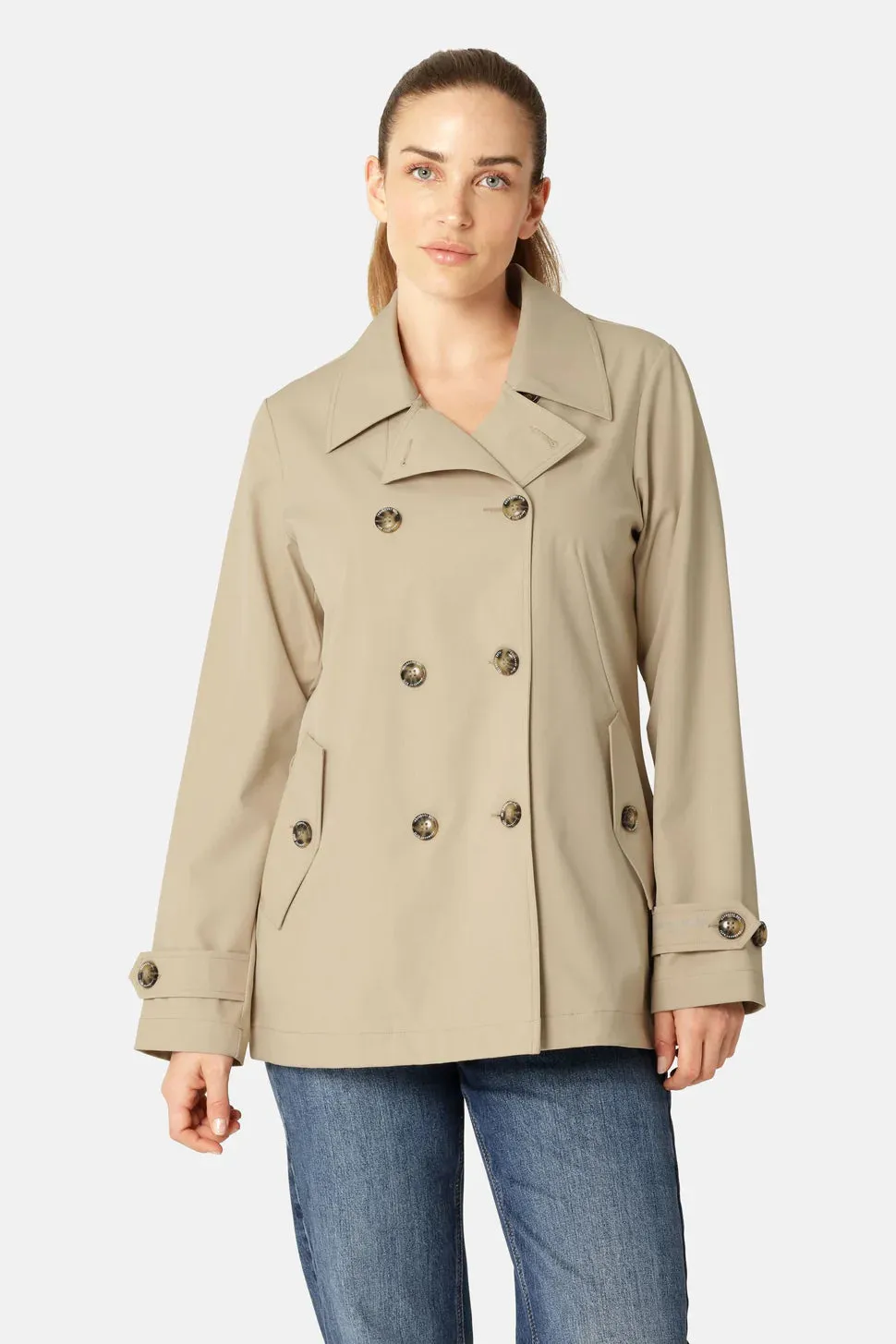 Ilse Jacobsen Rain 02 Peacoat in White Pepper