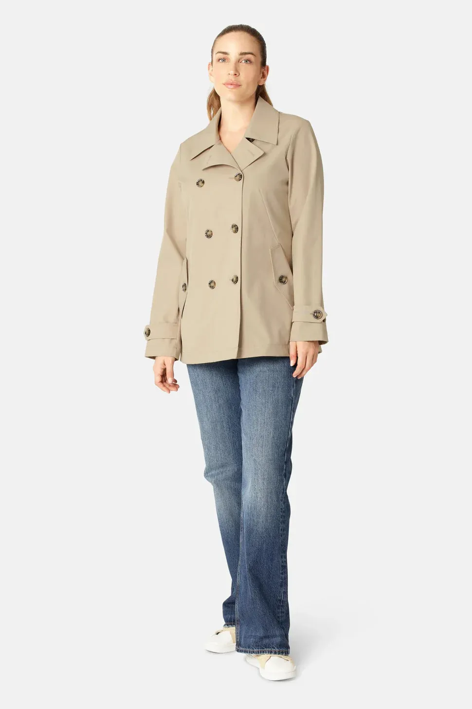 Ilse Jacobsen Rain 02 Peacoat in White Pepper