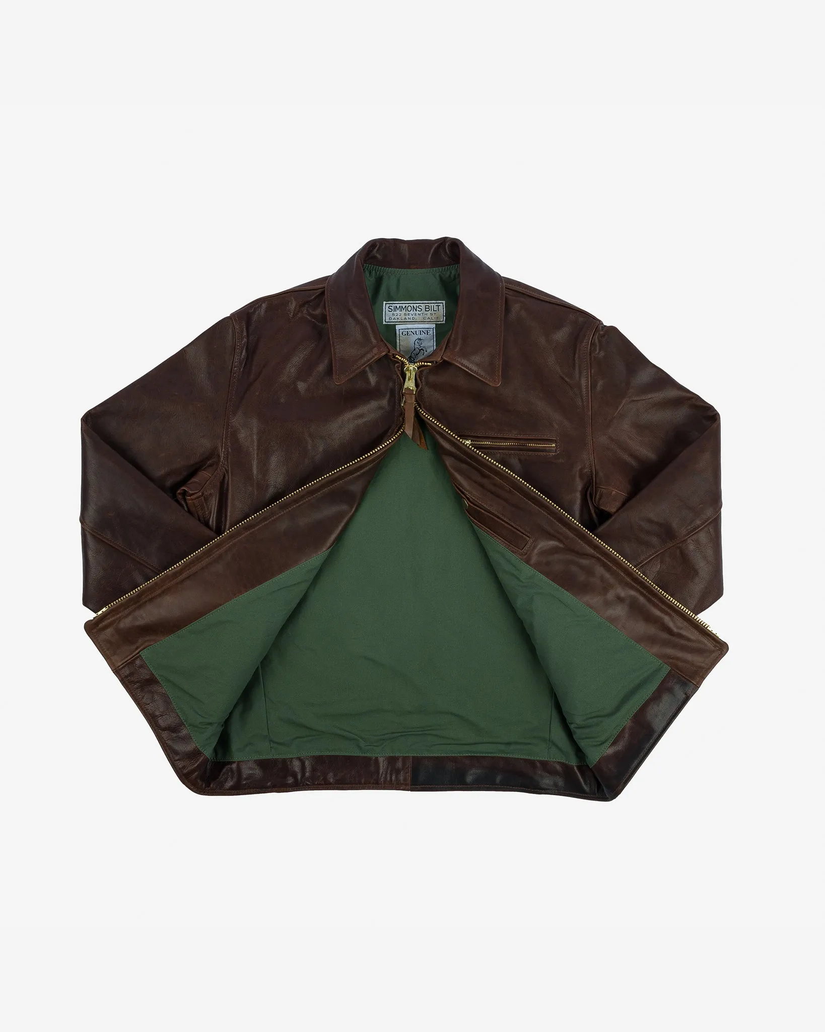 Iron Heart x Simmons Bilt Horsehide Savannah Jacket - Brown