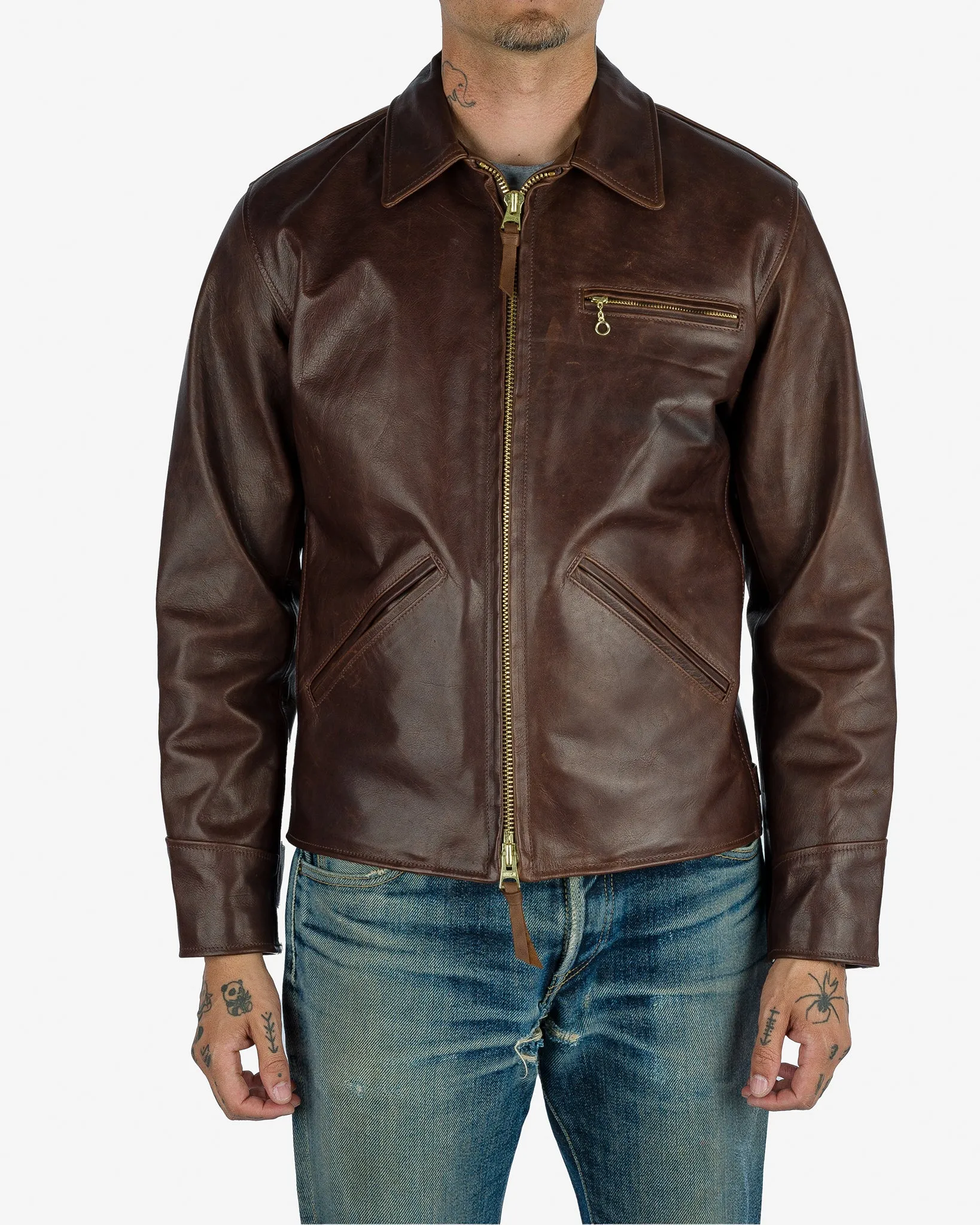 Iron Heart x Simmons Bilt Horsehide Savannah Jacket - Brown