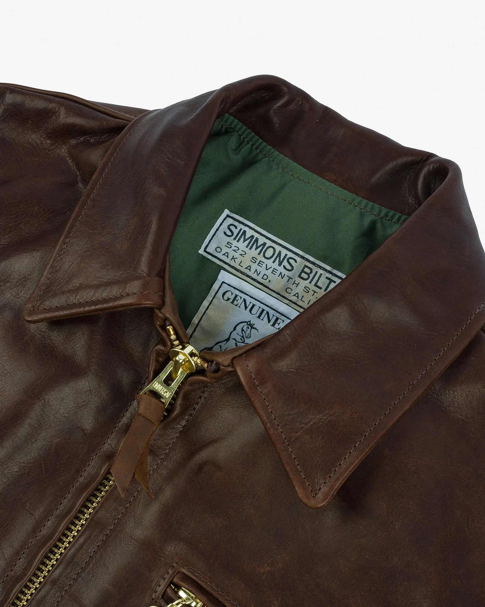 Iron Heart x Simmons Bilt Horsehide Savannah Jacket - Brown
