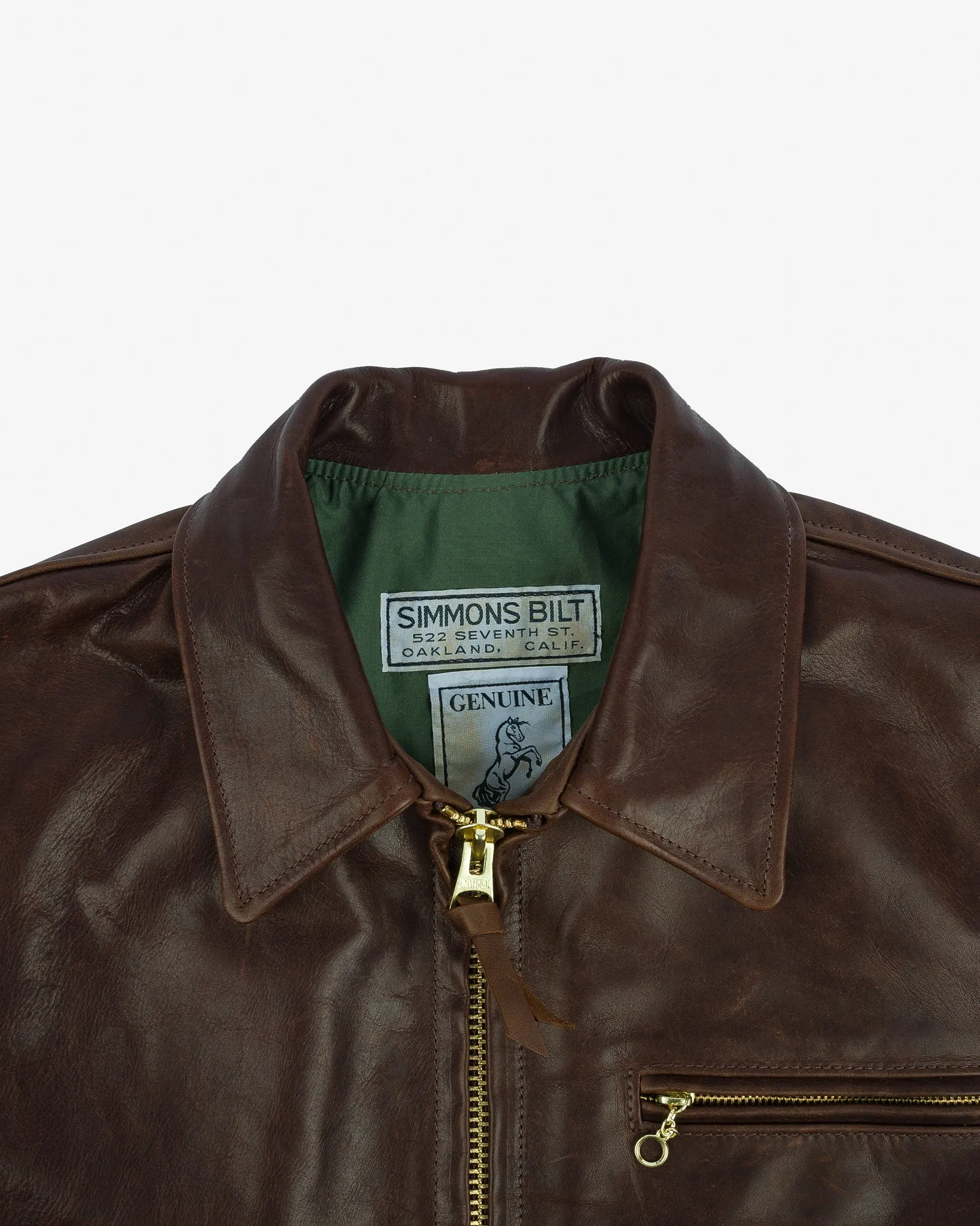Iron Heart x Simmons Bilt Horsehide Savannah Jacket - Brown