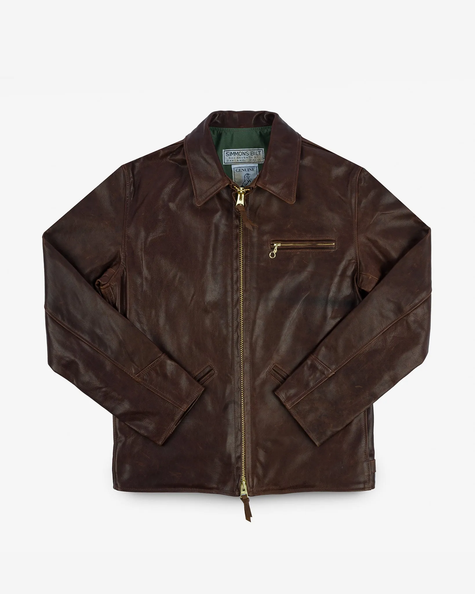 Iron Heart x Simmons Bilt Horsehide Savannah Jacket - Brown