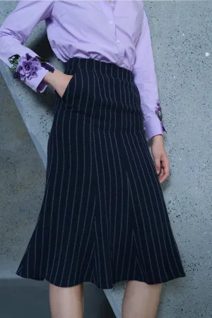 JACQUARD STRIPED SKIRT