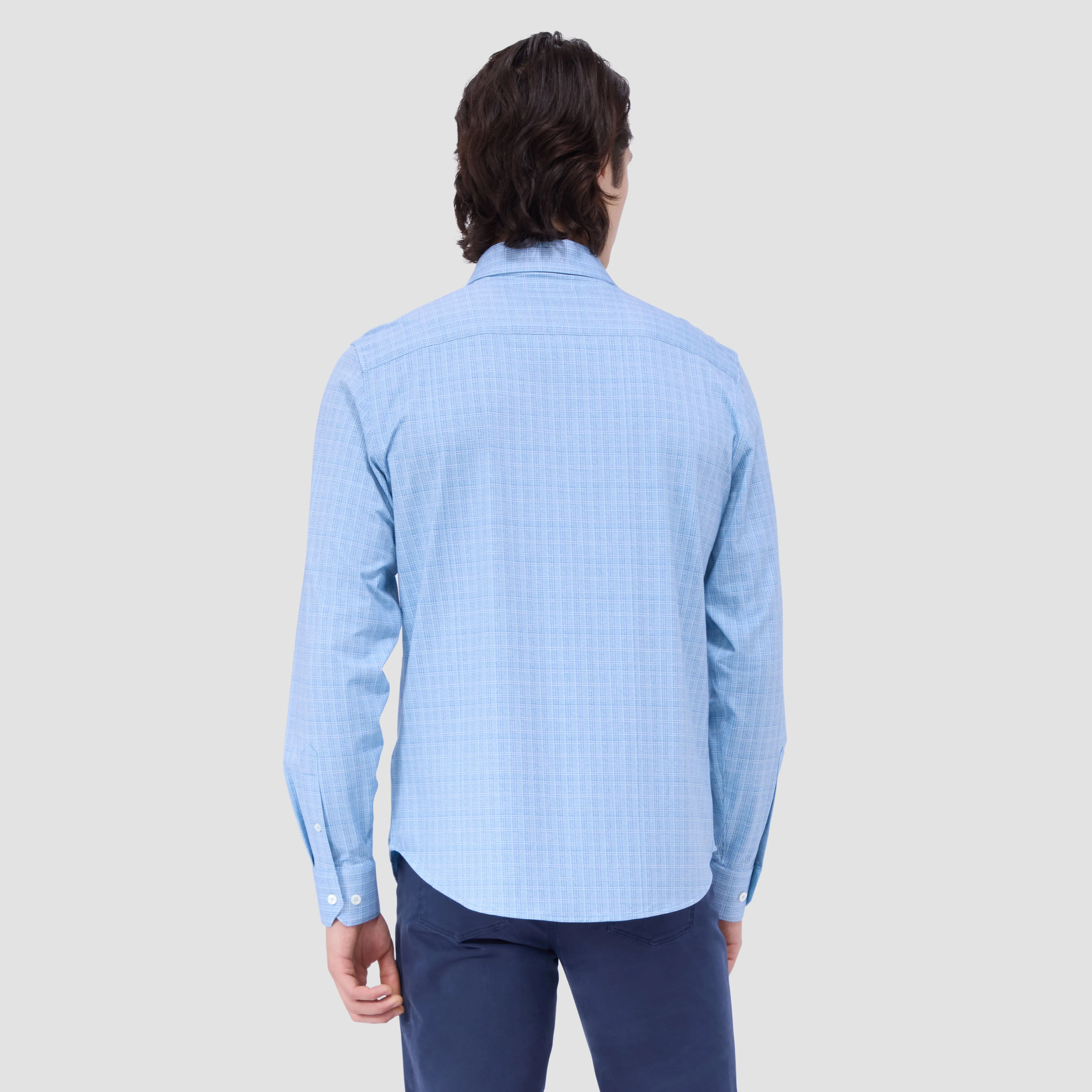 Jimmy Double Sided Plaid/Herringbone OoohCotton Shirt