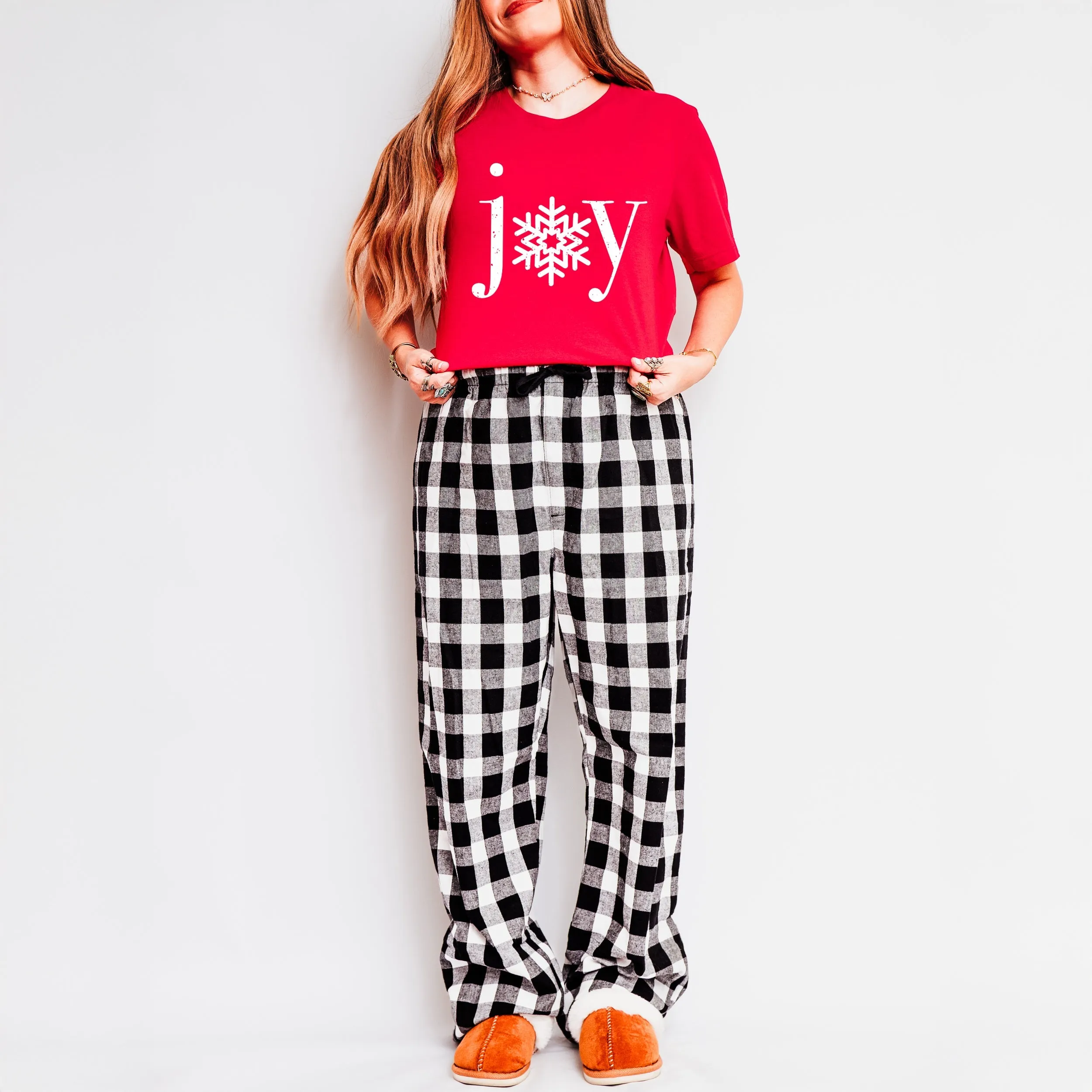 Joy Snowflake | Plaid Pajama Set