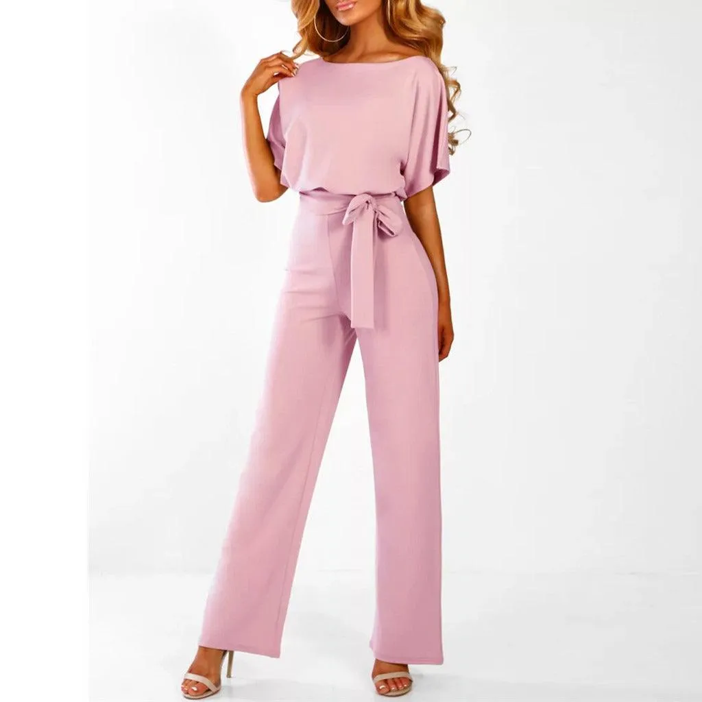 Jumpsuit Bella™ | Women's Belted Jumpsuit | Lightweight Fabric, Adjustable Waist, Stylish Design
