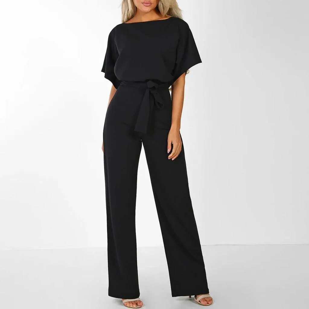Jumpsuit Bella™ | Women's Belted Jumpsuit | Lightweight Fabric, Adjustable Waist, Stylish Design