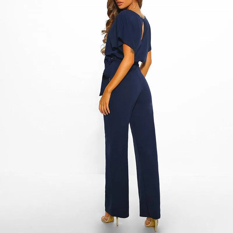 Jumpsuit Bella™ | Women's Belted Jumpsuit | Lightweight Fabric, Adjustable Waist, Stylish Design