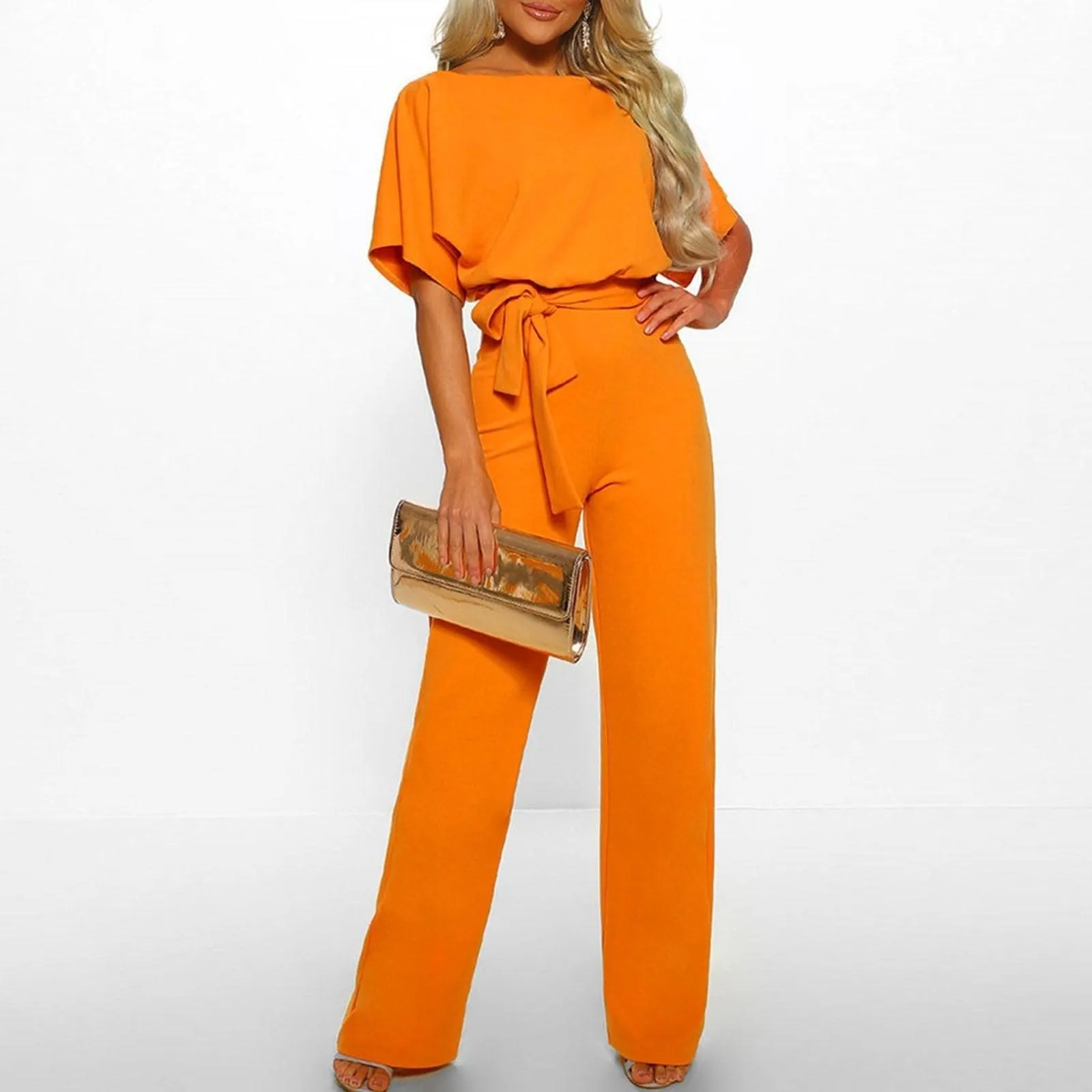 Jumpsuit Bella™ | Women's Belted Jumpsuit | Lightweight Fabric, Adjustable Waist, Stylish Design