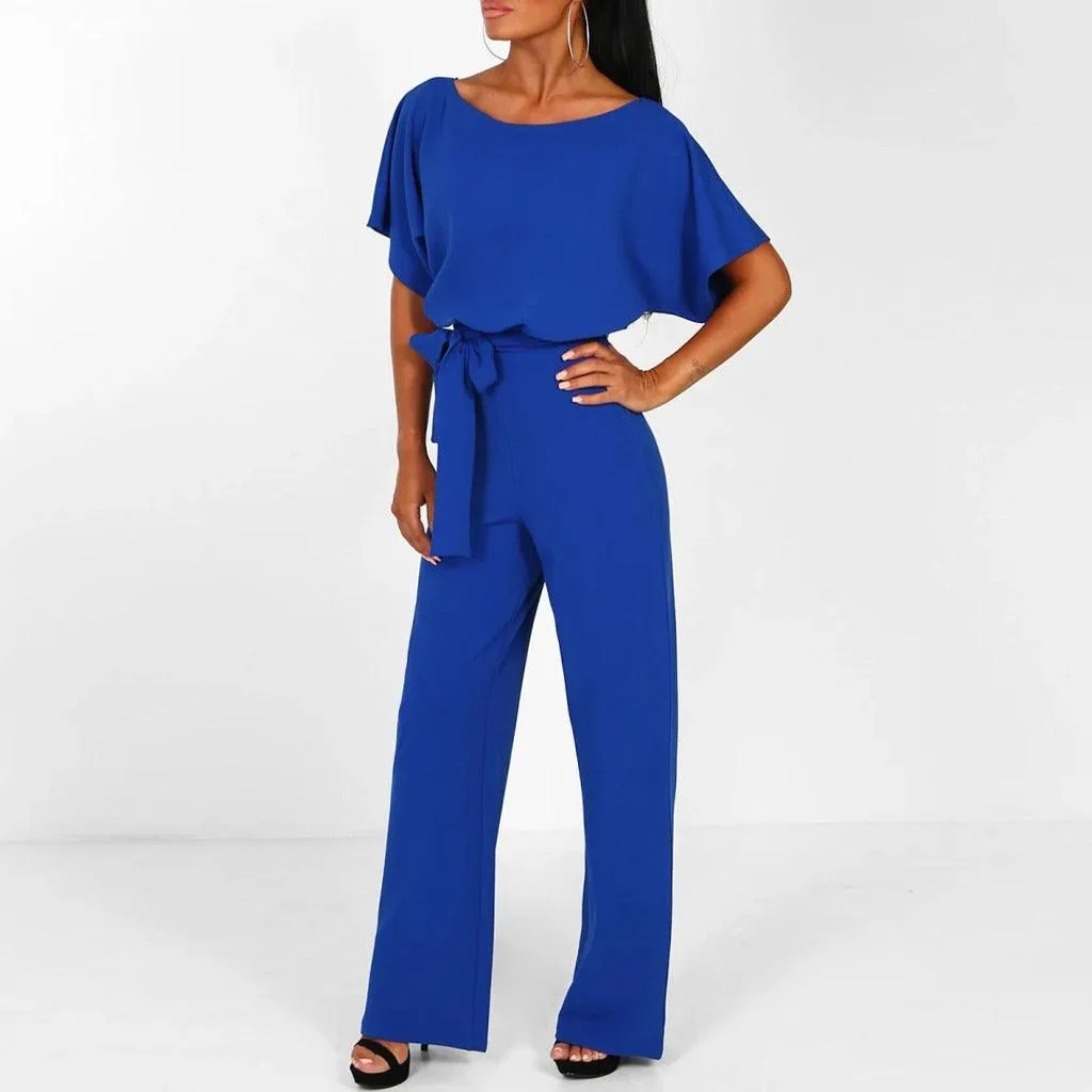 Jumpsuit Bella™ | Women's Belted Jumpsuit | Lightweight Fabric, Adjustable Waist, Stylish Design