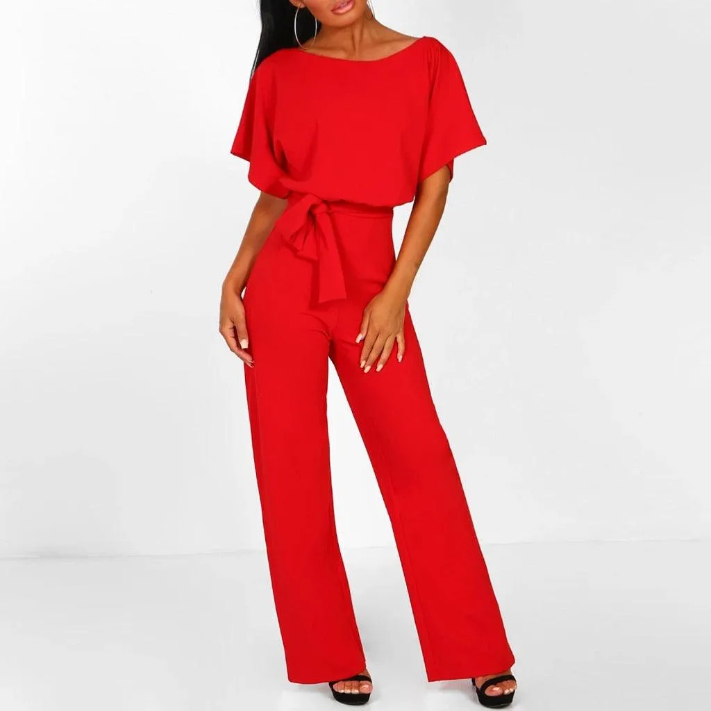 Jumpsuit Bella™ | Women's Belted Jumpsuit | Lightweight Fabric, Adjustable Waist, Stylish Design