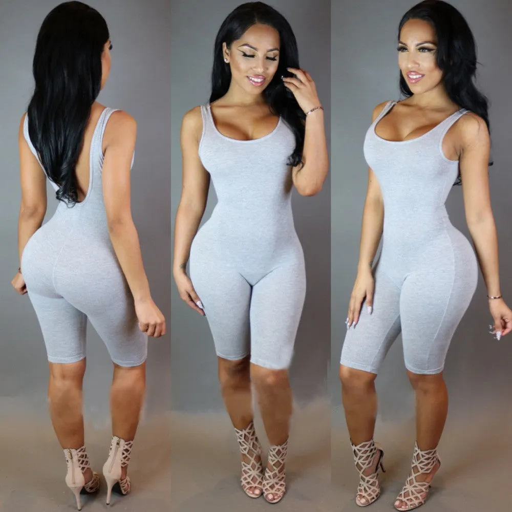 Jumpsuit Tank Top Women Elastic Rompers Womens Jumpsuit Casual Playsuit Bodysuit Women Body Large Overalls