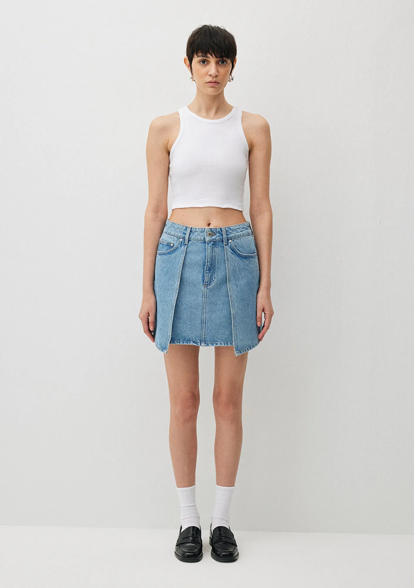 Jun Light Blue Denim  Jean Skirt