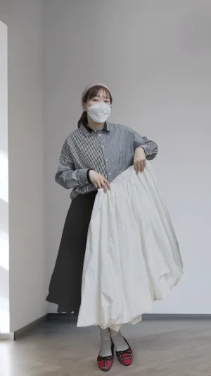 K719 優雅棉質泡泡半身裙 兩色