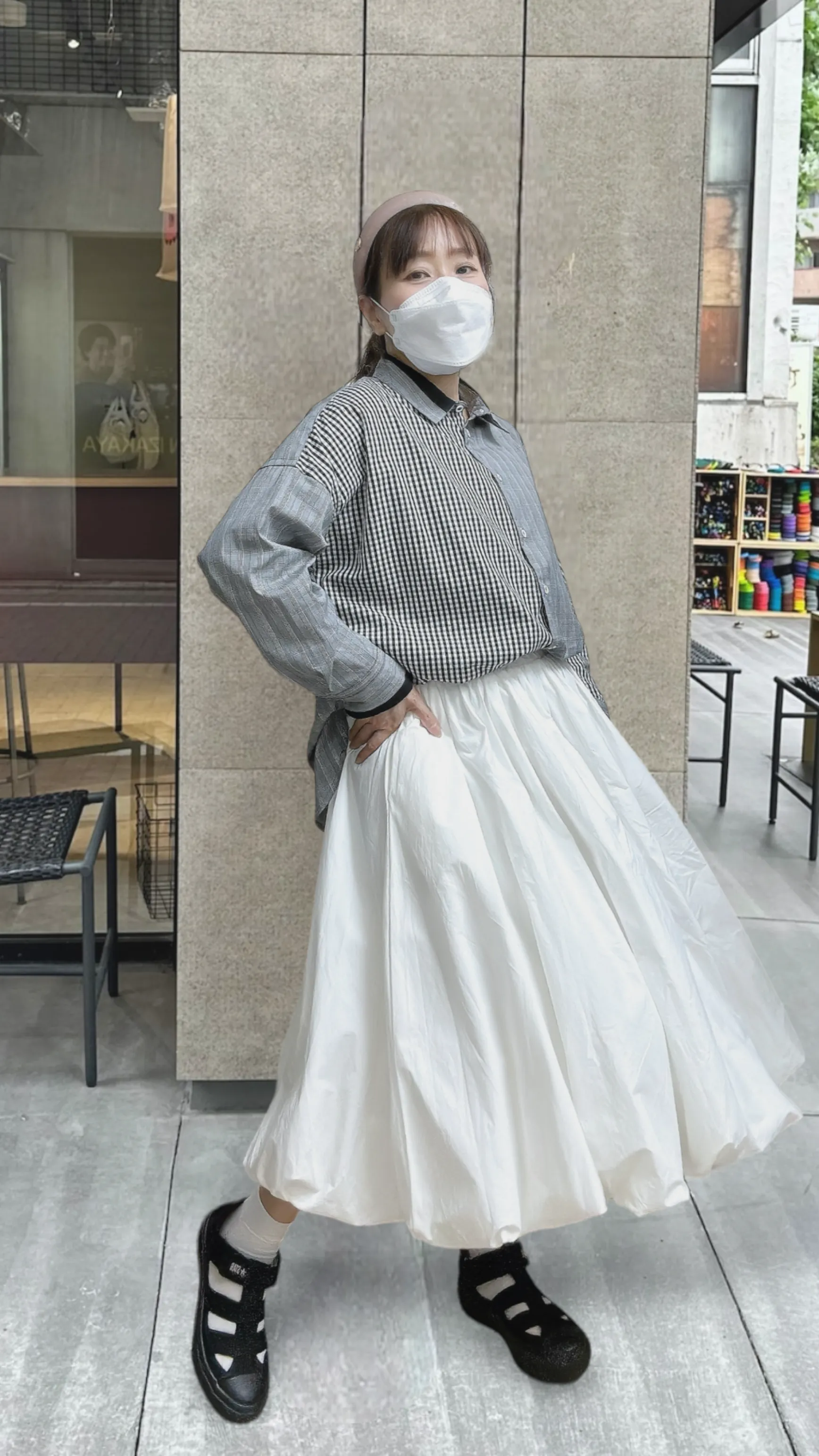 K719 優雅棉質泡泡半身裙 兩色