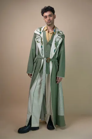 Kala Cotton Colorblock Trench