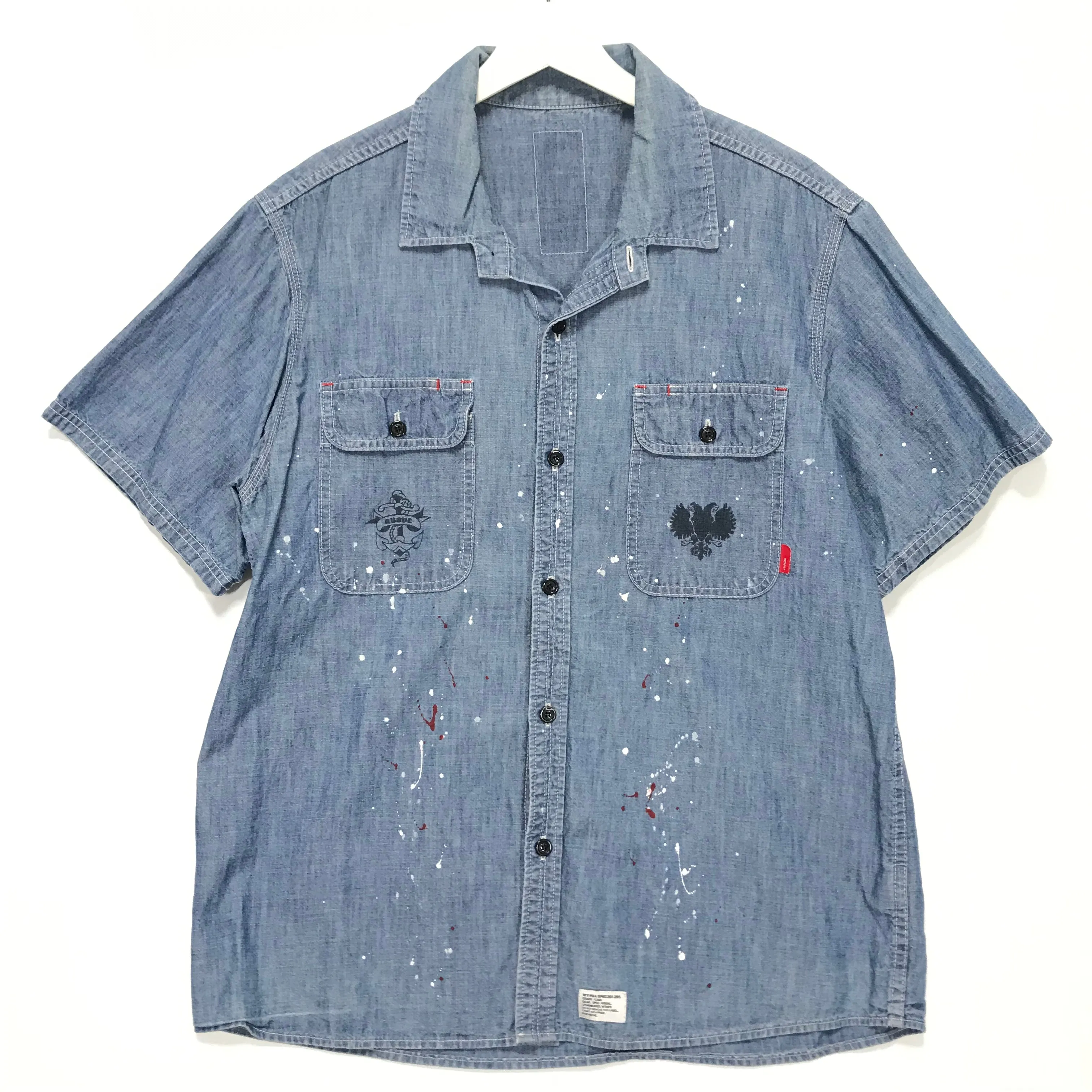 [L] WTaps 08SS Cell SS Chambray Shirt Indigo
