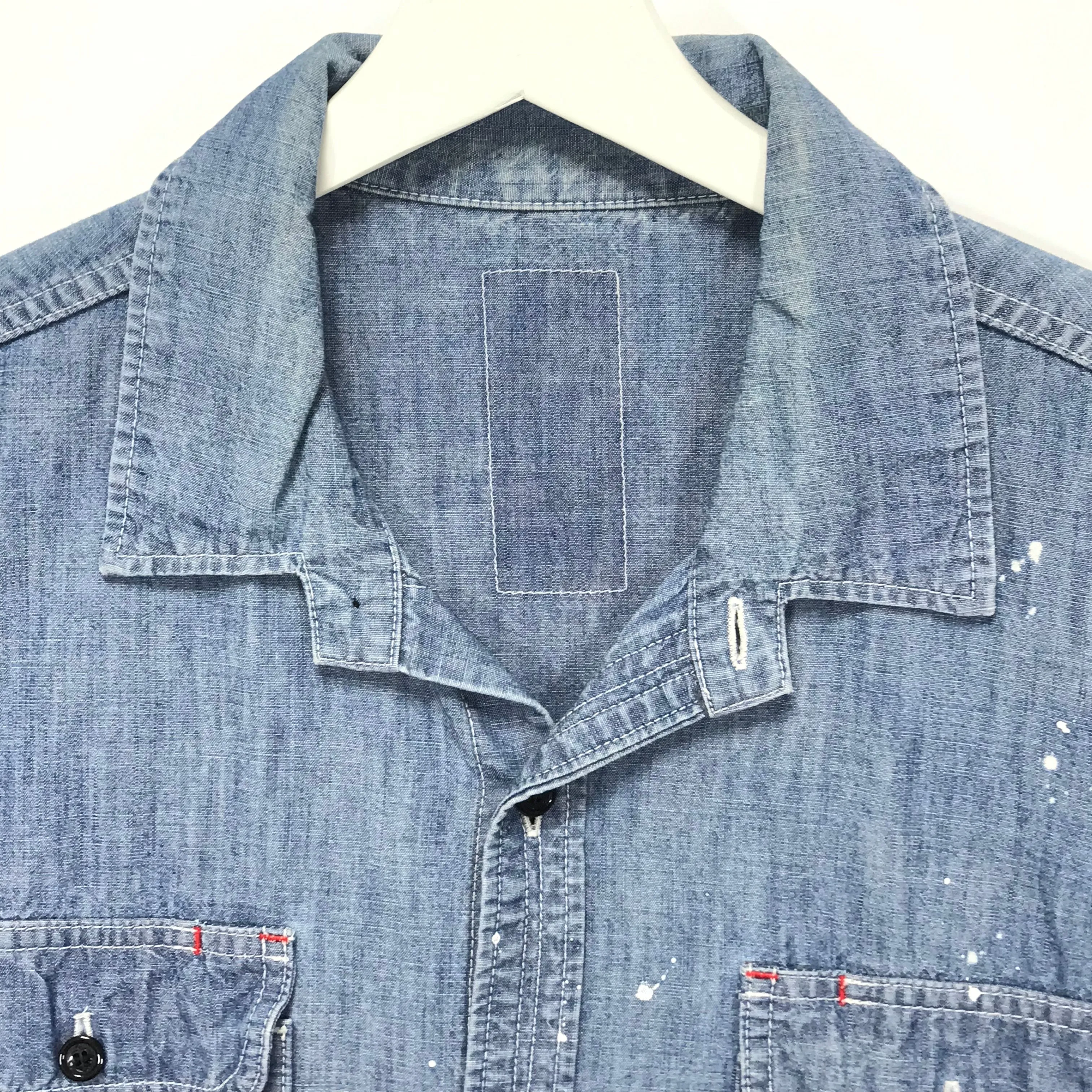 [L] WTaps 08SS Cell SS Chambray Shirt Indigo