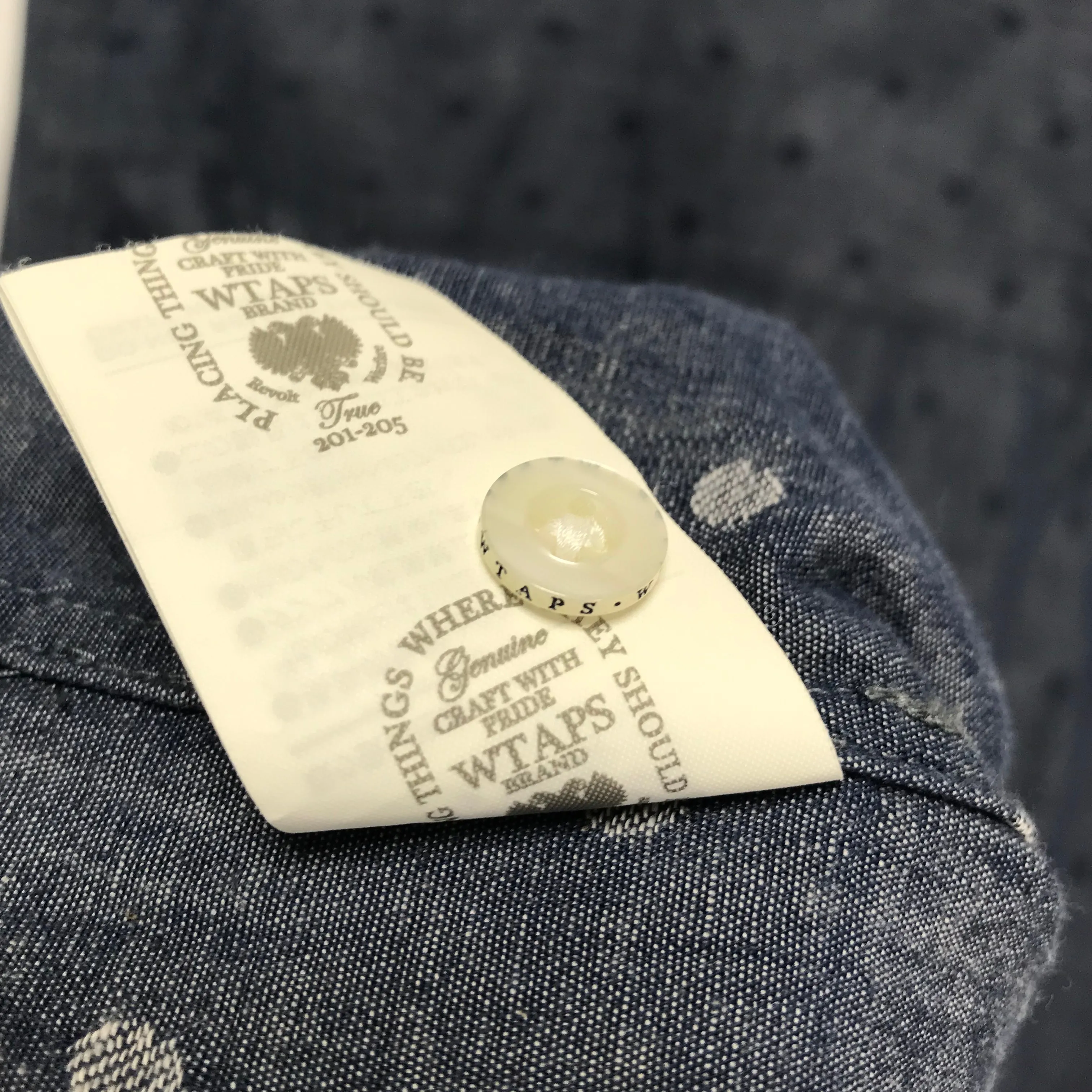 [L] WTAPS 12SS Ernest S/S Shirt Indigo