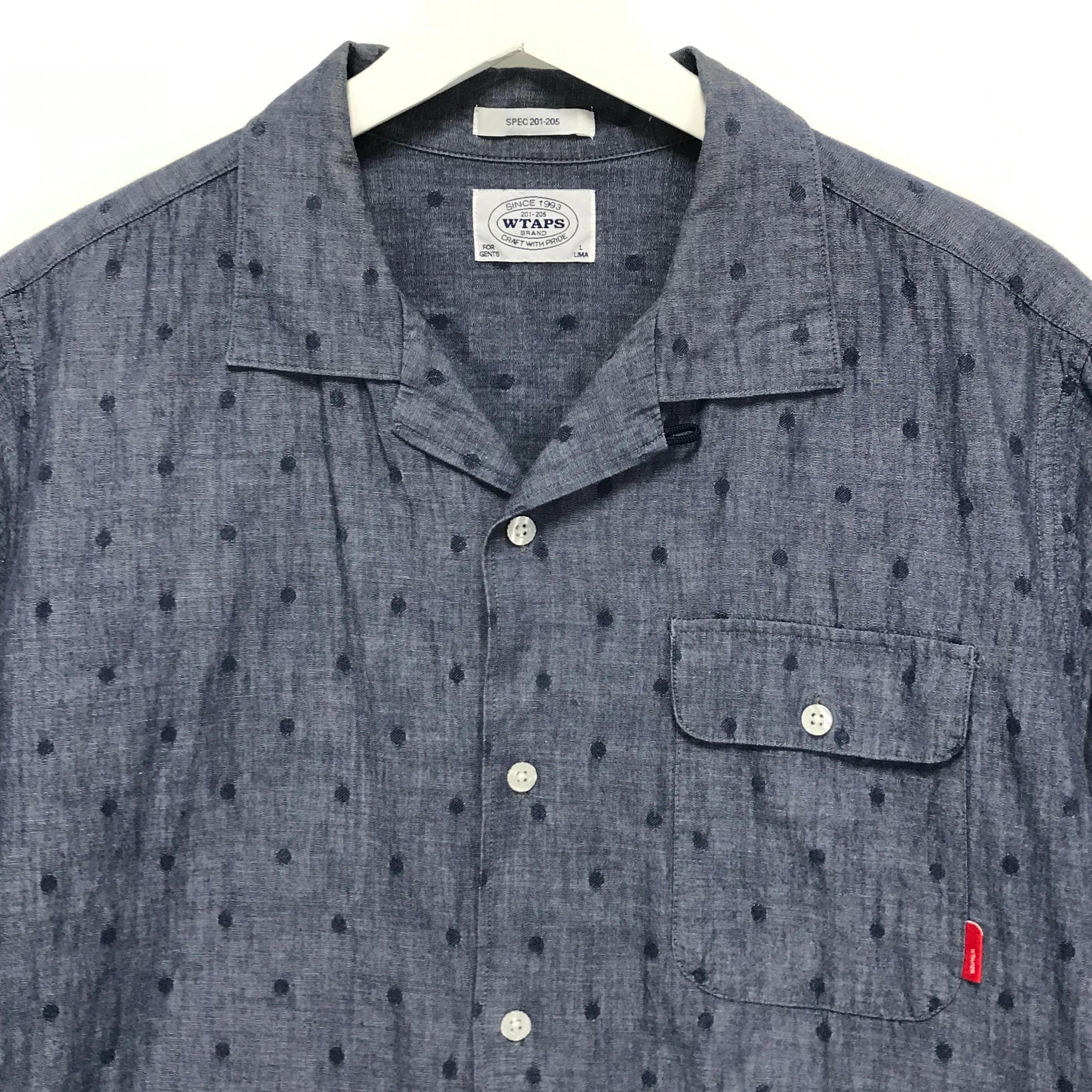 [L] WTAPS 12SS Ernest S/S Shirt Indigo