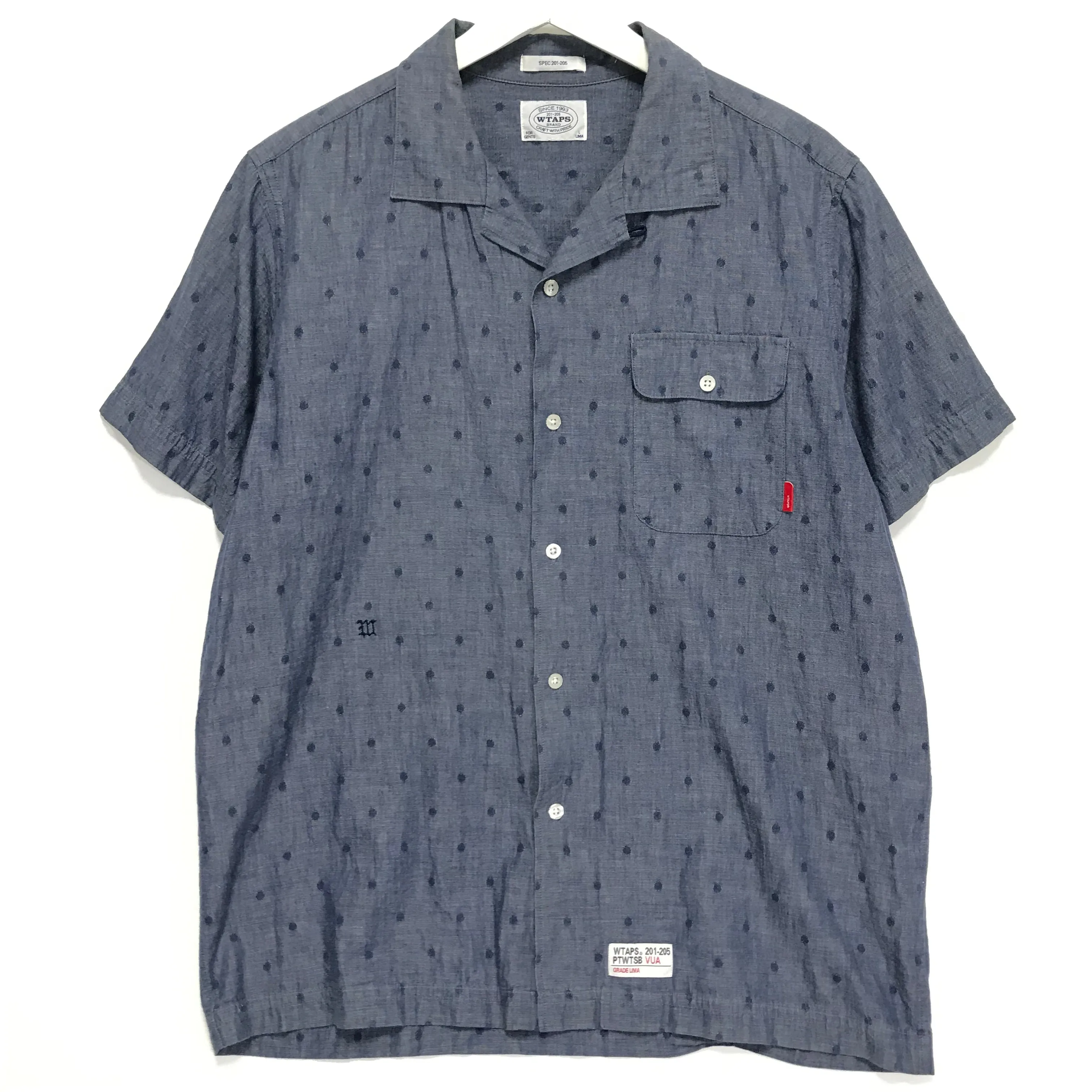 [L] WTAPS 12SS Ernest S/S Shirt Indigo