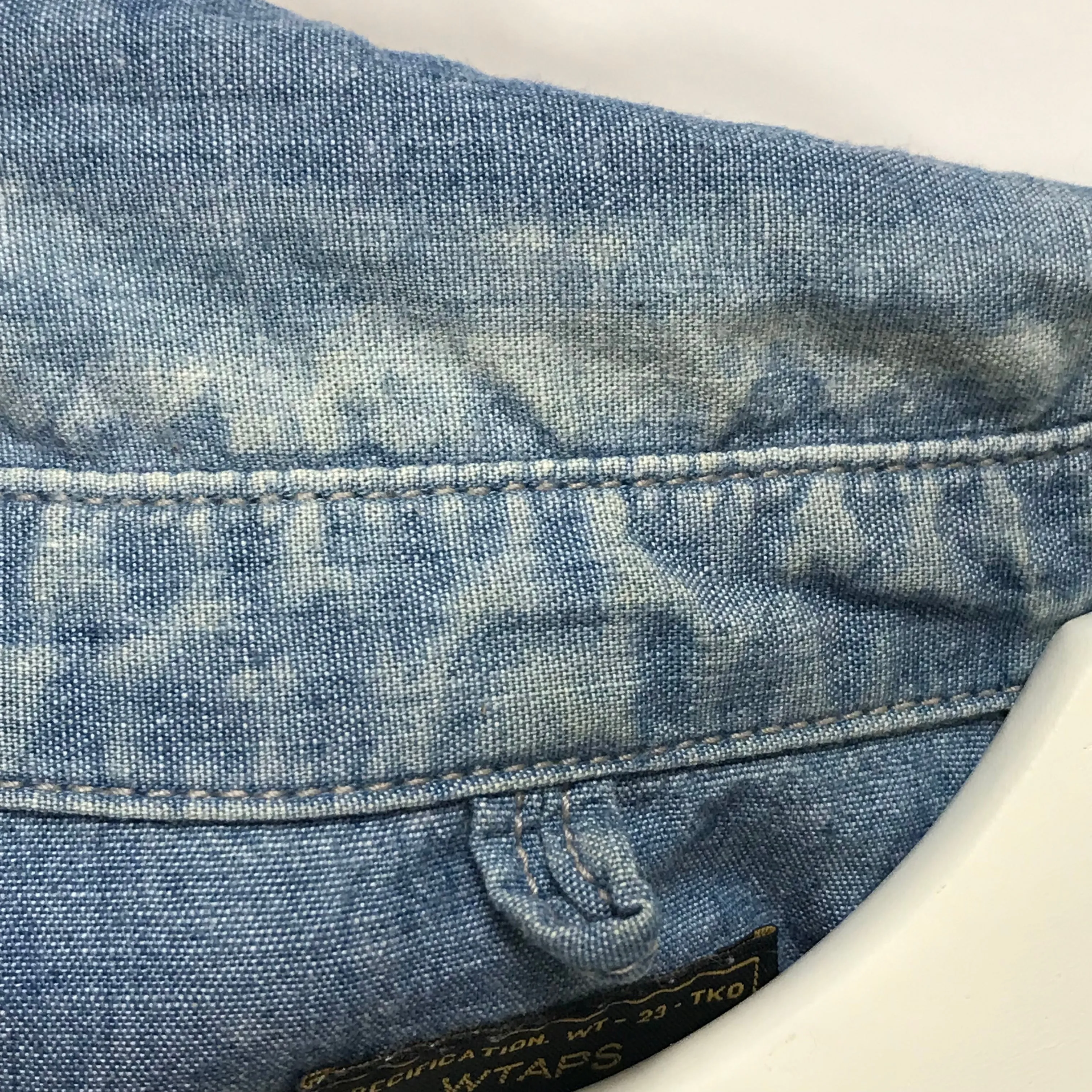 [L] WTaps 14AW Cell L/S Chambray Shirt Blue