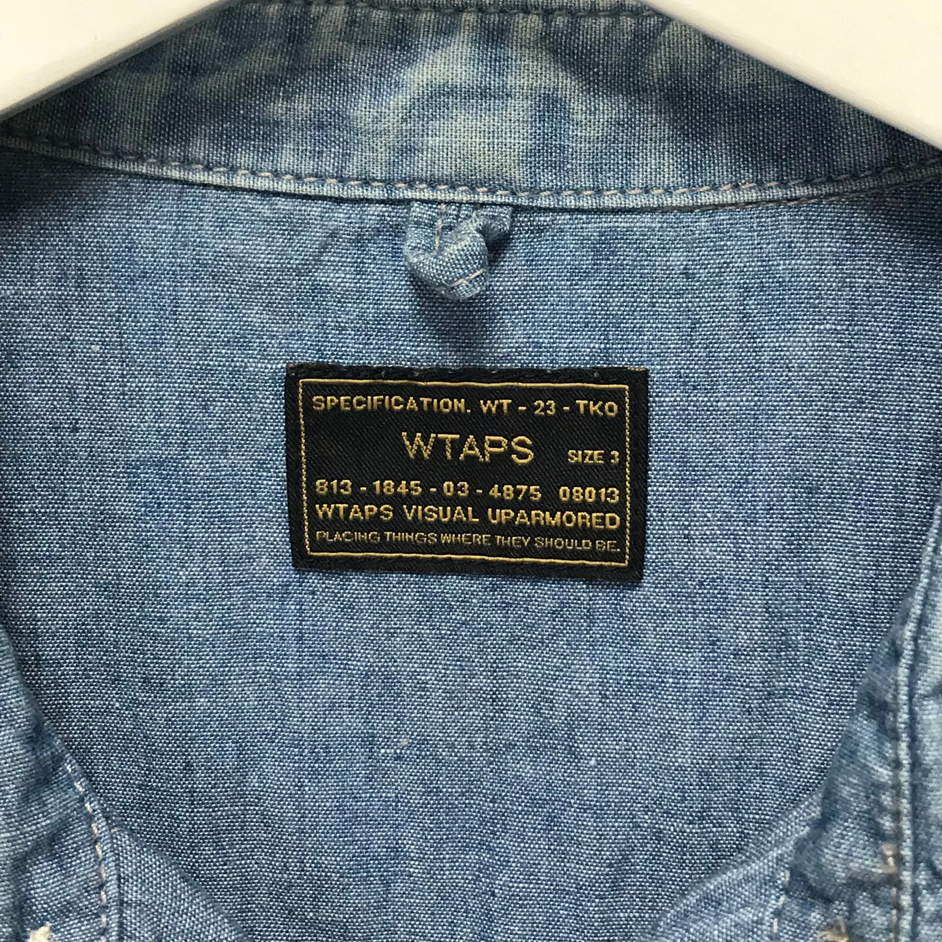 [L] WTaps 14AW Cell L/S Chambray Shirt Blue