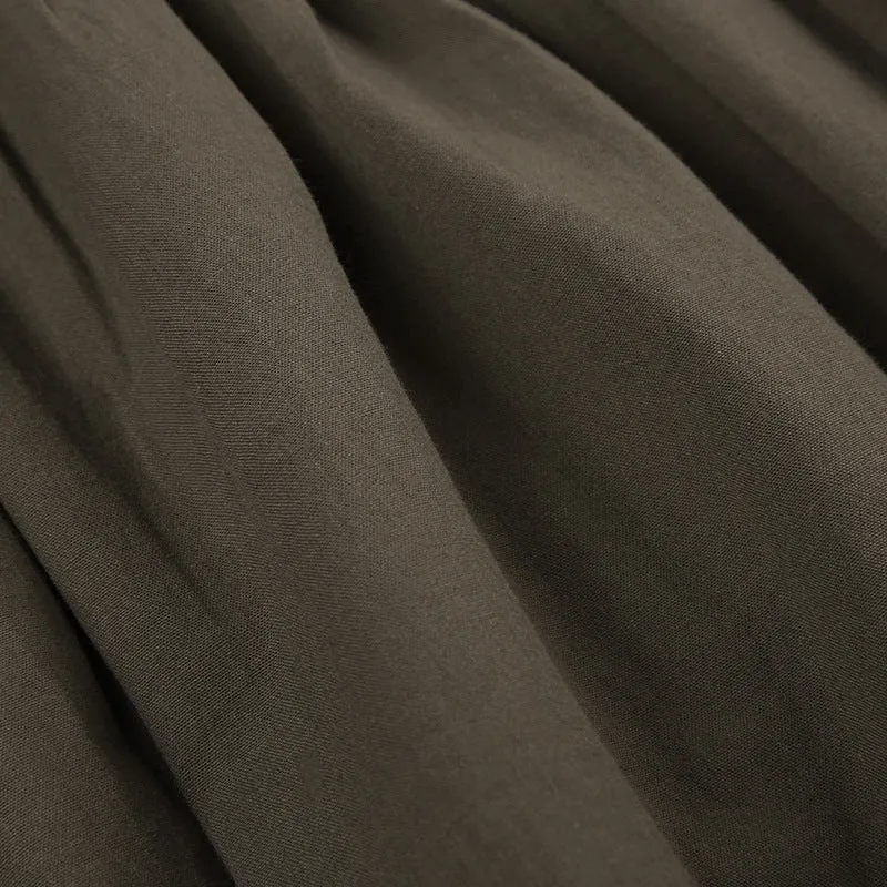 Lace stitching A -line skirt