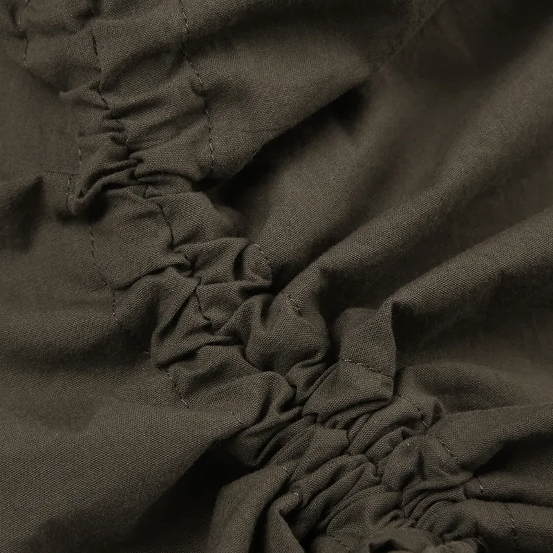 Lace stitching A -line skirt
