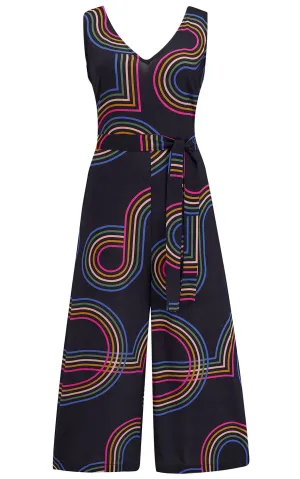 Lamiah Jumpsuit Black Retro Racer