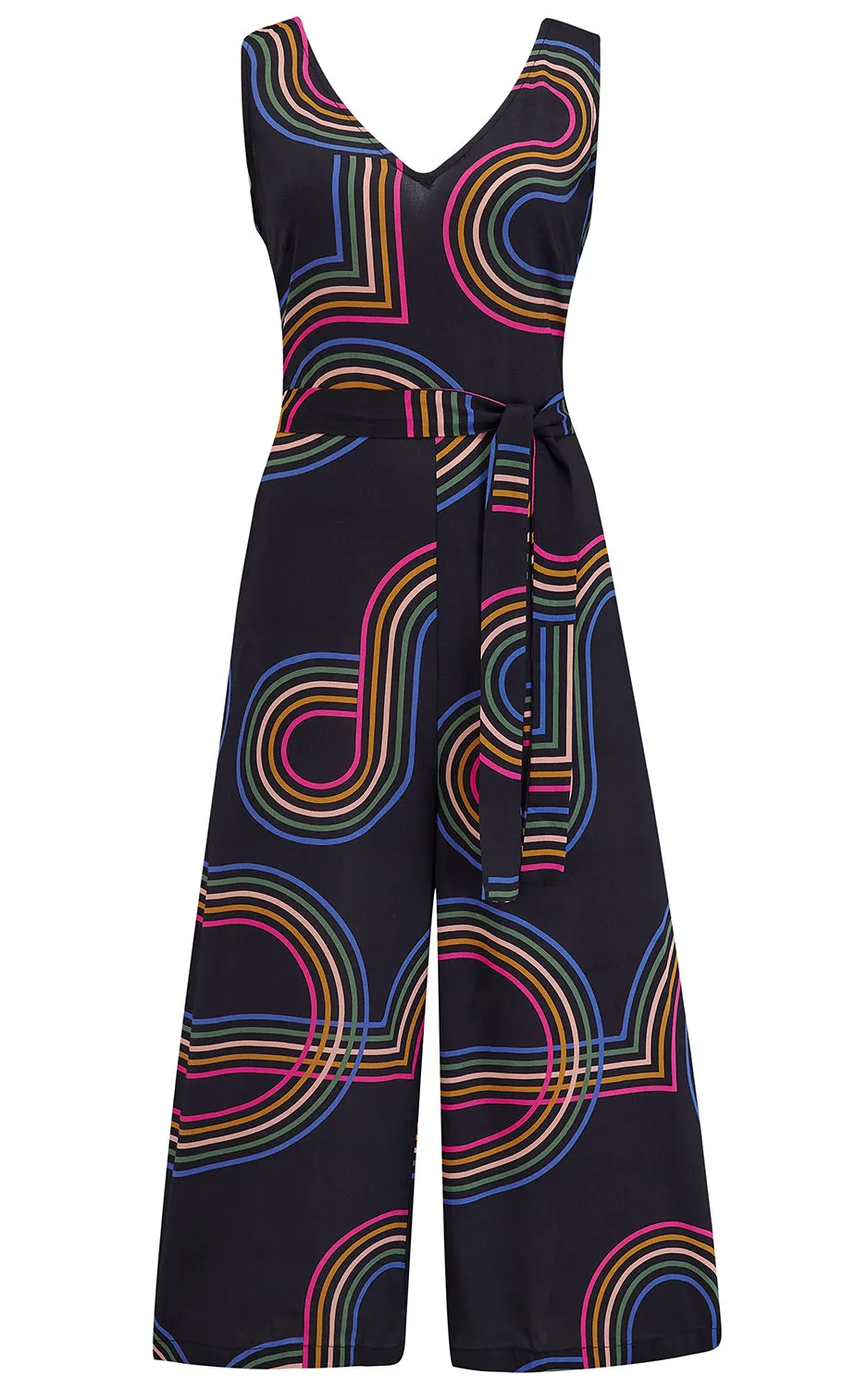 Lamiah Jumpsuit Black Retro Racer