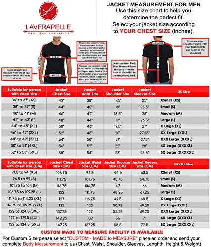 Laverapelle Men's Genuine Lambskin Leather Jacket (Black, Large, polyester Lining) - 1501200