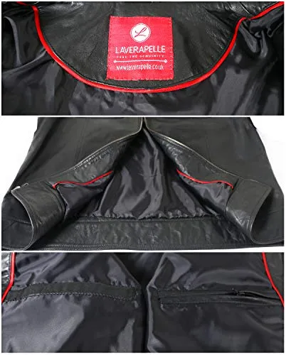 Laverapelle Men's Genuine Lambskin Leather Jacket (Black, Large, polyester Lining) - 1501200