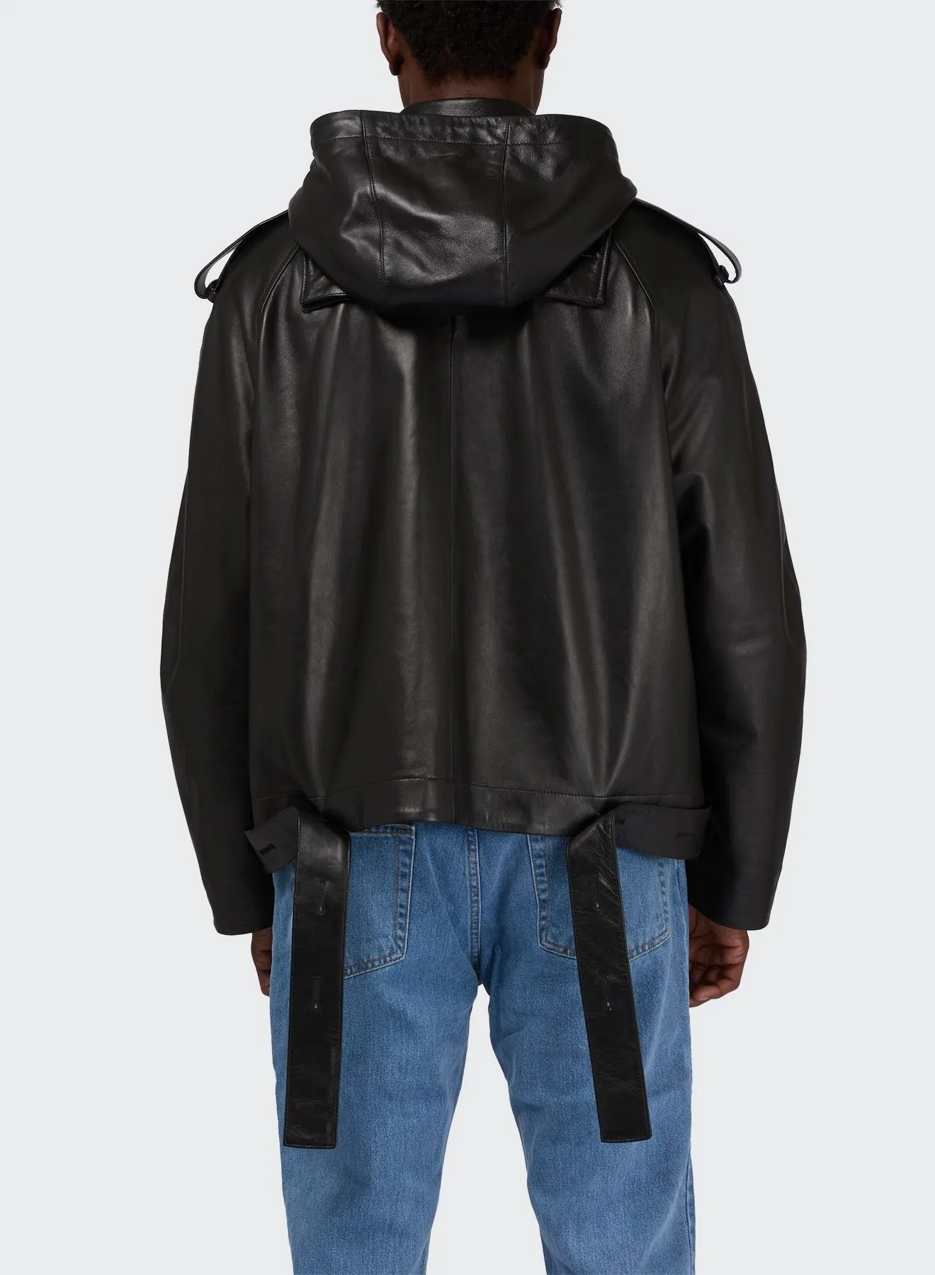 LEATHER CROPPED TRENCH