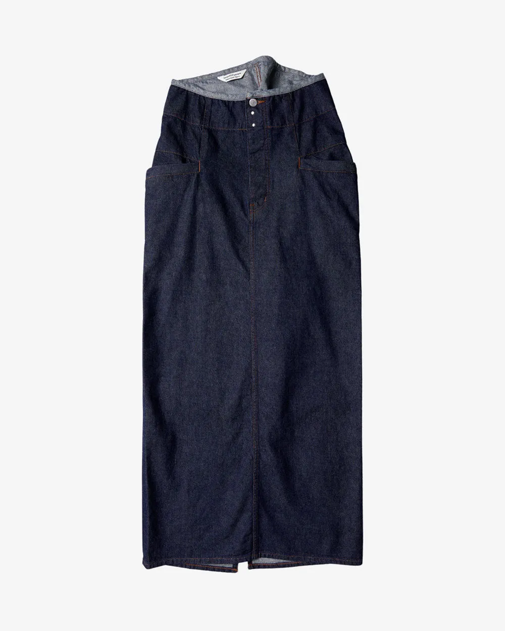 Left Hand Twill Pencil Denim Skirt - Indigo