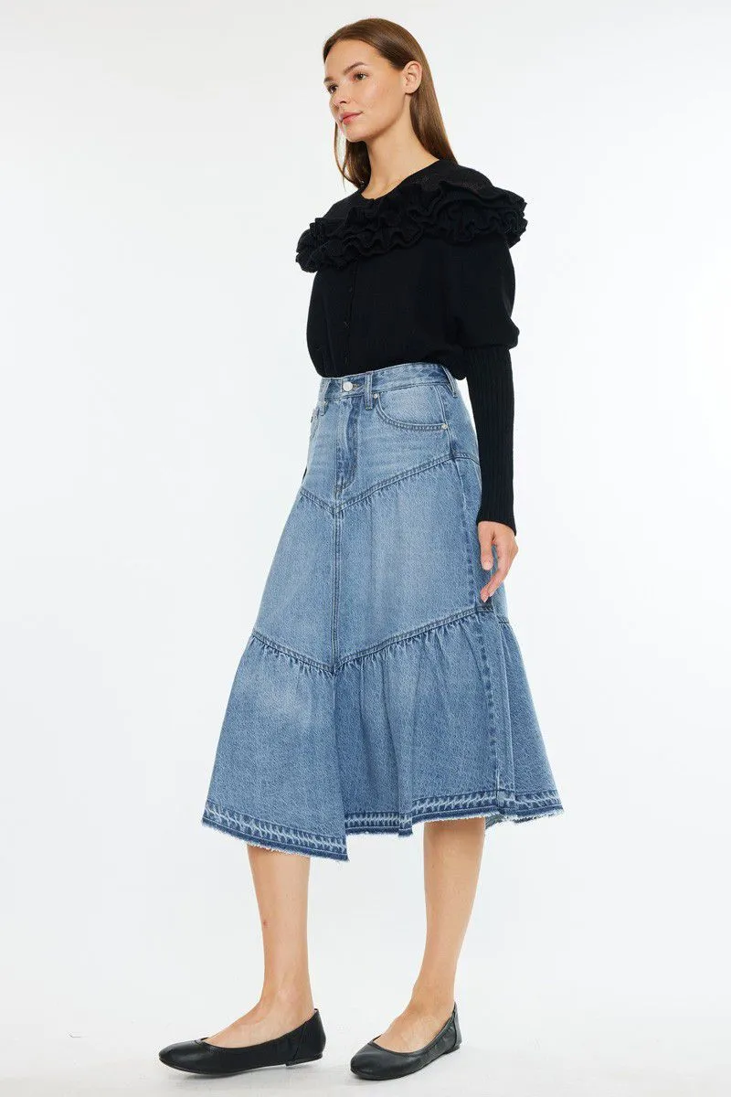Let It Flow Denim Skirt