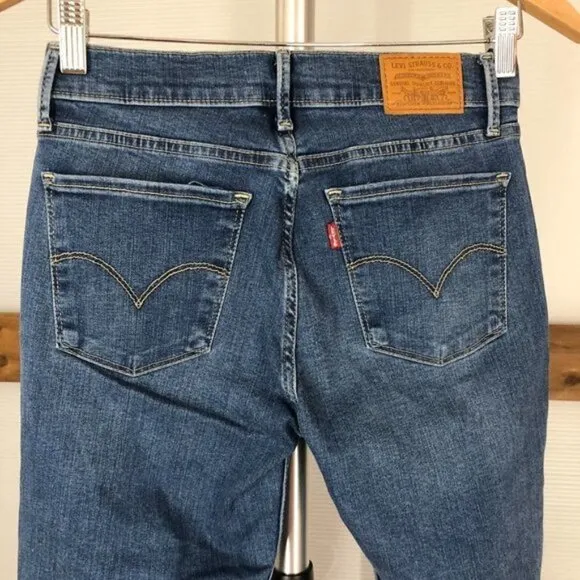 LEVI'S Premium Big E 710 Super Skinny Reproduction Medium Wash Denim Jeans Sz 28