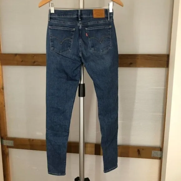 LEVI'S Premium Big E 710 Super Skinny Reproduction Medium Wash Denim Jeans Sz 28