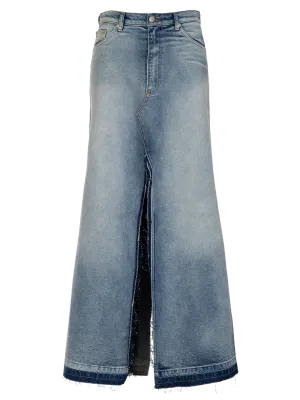 Long Denim Skirt
