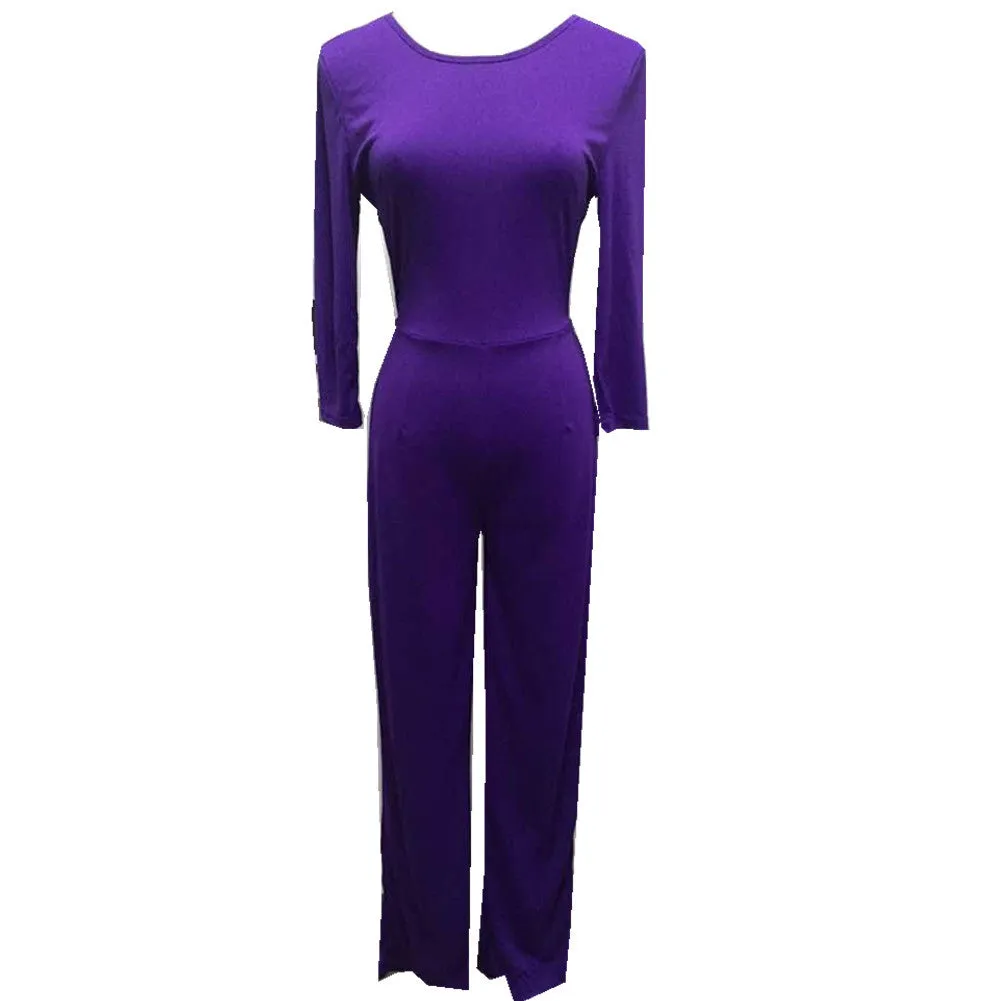 Long Jumpsuits Red Maxi bodysuit Overalls Backless Women Jumpsuits ladies Monos For Women Monos Largos De Mujer