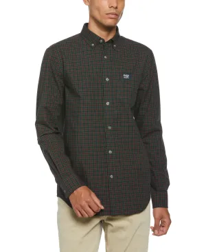 Long Sleeve Plaid Poplin Shirt