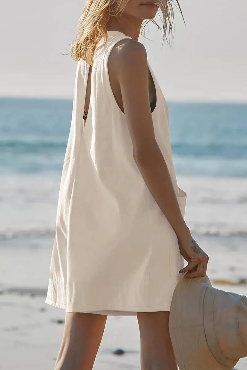 LOOSE CASUAL BACKLESS SLEEVELESS JUMPSUIT