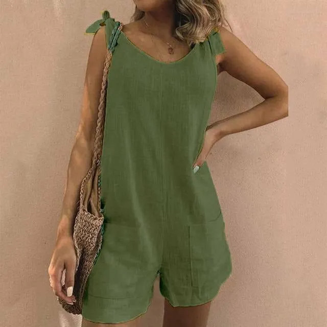Loose Sleeveless Jumpsuits