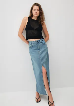 Loren Shaded Denim Iconic Jean Skirt
