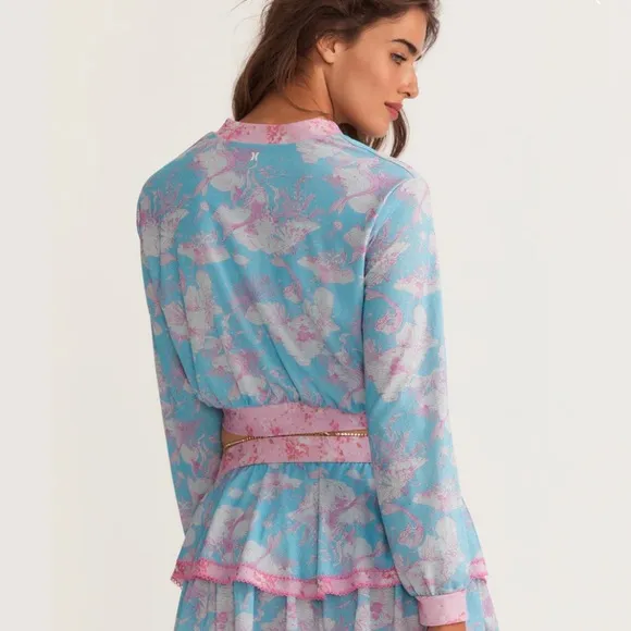 Love Shack Fancy Hurley jacket under the sea cropped bomber