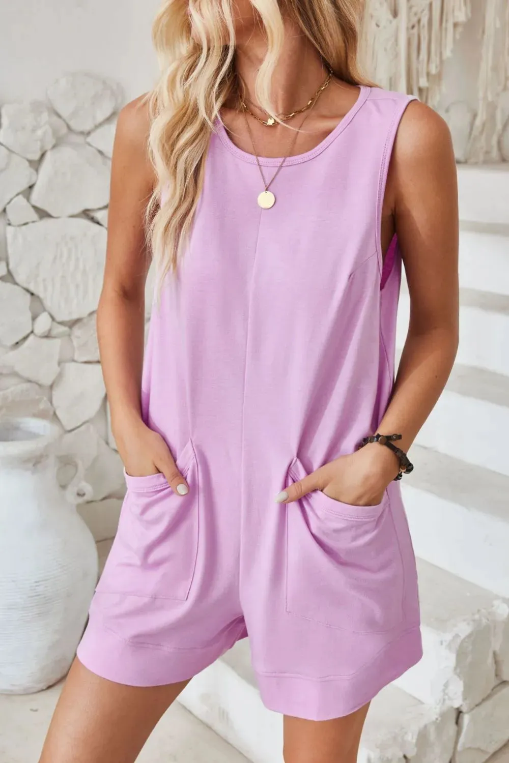 Lovelet Round Neck Sleeveless Romper