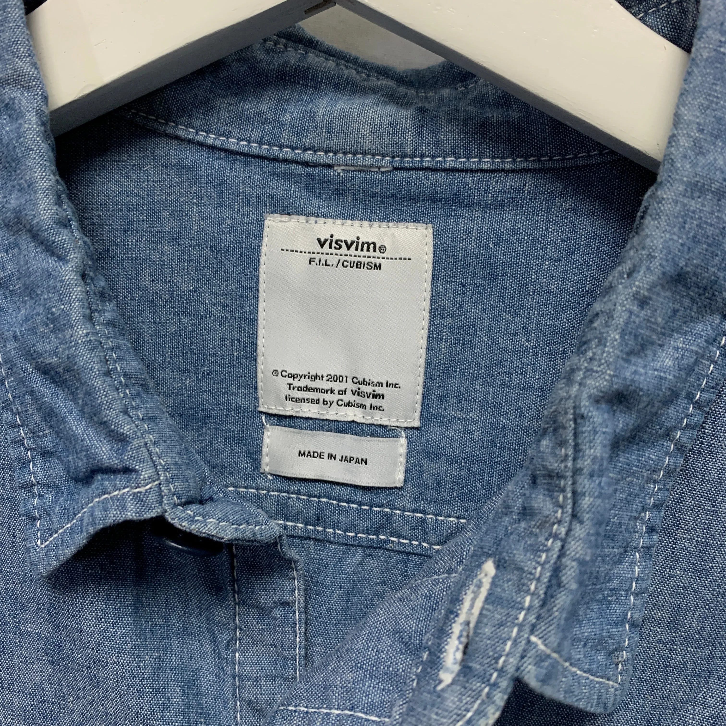 [M] VISVIM 14AW Deadwood Chambray L/S Shirt Blue